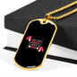 Don't Need Theraphy Dog Necklace Stainless Steel or 18k Gold Dog Tag 24" Chain-Express Your Love Gifts
