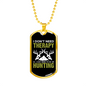Don'T Need Theraphy Just Hunting Necklace Stainless Steel or 18k Gold Dog Tag 24" Chain-Express Your Love Gifts
