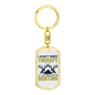 Don'T Need Theraphy Keychain Stainless Steel or 18k Gold Dog Tag Keyring-Express Your Love Gifts
