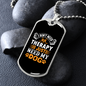 Don't Need Theraphy Necklace Stainless Steel or 18k Gold Dog Tag 24" Chain-Express Your Love Gifts