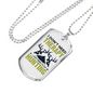 Don't Need Theraphy White Necklace Stainless Steel or 18k Gold Dog Tag 24" Chain-Express Your Love Gifts
