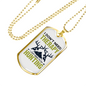 Don't Need Theraphy White Necklace Stainless Steel or 18k Gold Dog Tag 24" Chain-Express Your Love Gifts