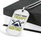 Don't Need Theraphy White Necklace Stainless Steel or 18k Gold Dog Tag 24" Chain-Express Your Love Gifts