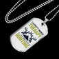 Don't Need Theraphy White Necklace Stainless Steel or 18k Gold Dog Tag 24" Chain-Express Your Love Gifts