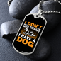 Don't Need Theraphy Yellow Necklace Stainless Steel or 18k Gold Dog Tag 24" Chain-Express Your Love Gifts