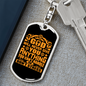 Don'T Stress Keychain Stainless Steel or 18k Gold Dog Tag Keyring-Express Your Love Gifts
