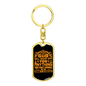 Don'T Stress Keychain Stainless Steel or 18k Gold Dog Tag Keyring-Express Your Love Gifts