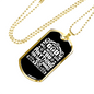 Don't Stress Necklace Stainless Steel or 18k Gold Dog Tag 24" Chain-Express Your Love Gifts