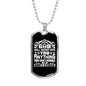 Don't Stress Necklace Stainless Steel or 18k Gold Dog Tag 24" Chain-Express Your Love Gifts