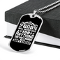 Don't Stress Necklace Stainless Steel or 18k Gold Dog Tag 24" Chain-Express Your Love Gifts