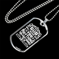 Don't Stress Necklace Stainless Steel or 18k Gold Dog Tag 24" Chain-Express Your Love Gifts