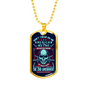Don'T Tread On Me Dog Tag Stainless Steel or 18k Gold 24" Chain-Express Your Love Gifts