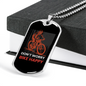 Don'T Worry Bike Happy Bicycle Cycling Necklace Stainless Steel or 18k Gold Dog Tag 24"-Express Your Love Gifts