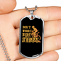 Don'T Worry Bike Happy Cycling Necklace Stainless Steel or 18k Gold Dog Tag 24"-Express Your Love Gifts