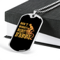 Don'T Worry Bike Happy Cycling Necklace Stainless Steel or 18k Gold Dog Tag 24"-Express Your Love Gifts