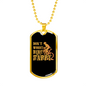 Don'T Worry Bike Happy Cycling Necklace Stainless Steel or 18k Gold Dog Tag 24"-Express Your Love Gifts