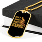 Don'T Worry Bike Happy Cycling Necklace Stainless Steel or 18k Gold Dog Tag 24"-Express Your Love Gifts