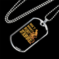 Don'T Worry Bike Happy Cycling Necklace Stainless Steel or 18k Gold Dog Tag 24"-Express Your Love Gifts