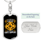 Done In God'S Way Keychain Stainless Steel or 18k Gold Dog Tag Keyring-Express Your Love Gifts