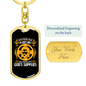Done In God'S Way Keychain Stainless Steel or 18k Gold Dog Tag Keyring-Express Your Love Gifts