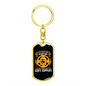Done In God'S Way Keychain Stainless Steel or 18k Gold Dog Tag Keyring-Express Your Love Gifts