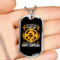 Done In God's Way Necklace Stainless Steel or 18k Gold Dog Tag 24" Chain-Express Your Love Gifts