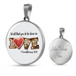 Done in Love Corinthians 16:14 Circle Necklace Stainless Steel or 18k Gold 18-22-Express Your Love Gifts