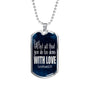 Done With Love Corinthians Necklace Stainless Steel or 18k Gold Dog Tag 24"-Express Your Love Gifts