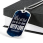 Done With Love Corinthians Necklace Stainless Steel or 18k Gold Dog Tag 24"-Express Your Love Gifts