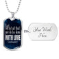 Done With Love Corinthians Necklace Stainless Steel or 18k Gold Dog Tag 24"-Express Your Love Gifts