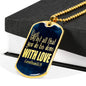 Done With Love Corinthians Necklace Stainless Steel or 18k Gold Dog Tag 24"-Express Your Love Gifts