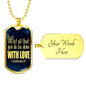 Done With Love Corinthians Necklace Stainless Steel or 18k Gold Dog Tag 24"-Express Your Love Gifts
