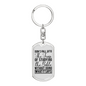 Dont Fall Into The Trap Keychain Stainless Steel or 18k Gold Dog Tag Keyring-Express Your Love Gifts