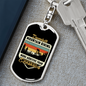 Downhill Mountain Biking Cycling Keychain Stainless Steel or 18k Gold Dog Tag Keyring-Express Your Love Gifts
