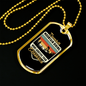 Downhill Mountain Biking Cycling Necklace Stainless Steel or 18k Gold Dog Tag 24"-Express Your Love Gifts
