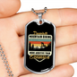 Downhill Mountain Biking Cycling Necklace Stainless Steel or 18k Gold Dog Tag 24"-Express Your Love Gifts