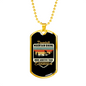 Downhill Mountain Biking Cycling Necklace Stainless Steel or 18k Gold Dog Tag 24"-Express Your Love Gifts