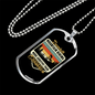 Downhill Mountain Biking Cycling Necklace Stainless Steel or 18k Gold Dog Tag 24"-Express Your Love Gifts