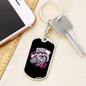Dragon Luck Gambler Keychain Stainless Steel or 18k Gold Dog Tag Keyring-Express Your Love Gifts