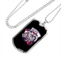 Dragon Luck Gambler Necklace Stainless Steel or 18k Gold Dog Tag 24-Express Your Love Gifts