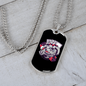 Dragon Luck Gambler Necklace Stainless Steel or 18k Gold Dog Tag 24-Express Your Love Gifts