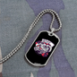 Dragon Luck Gambler Necklace Stainless Steel or 18k Gold Dog Tag 24-Express Your Love Gifts