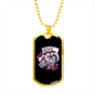 Dragon Luck Gambler Necklace Stainless Steel or 18k Gold Dog Tag 24-Express Your Love Gifts