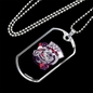 Dragon Luck Gambler Necklace Stainless Steel or 18k Gold Dog Tag 24-Express Your Love Gifts