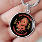 Dragon Necklace Stainless Steel or 18k Gold Circle Pendant 18-22"-Express Your Love Gifts
