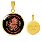 Dragon Necklace Stainless Steel or 18k Gold Circle Pendant 18-22"-Express Your Love Gifts