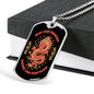 Dragon Necklace Stainless Steel or 18k Gold Dog Tag 24"-Express Your Love Gifts