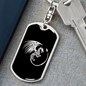 Dragon Swivel Keychain Dog Tag Stainless Steel or 18k Gold-Express Your Love Gifts