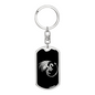 Dragon Swivel Keychain Dog Tag Stainless Steel or 18k Gold-Express Your Love Gifts