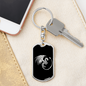Dragon Swivel Keychain Dog Tag Stainless Steel or 18k Gold-Express Your Love Gifts